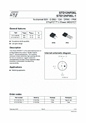 DataSheet STD12NF06L pdf